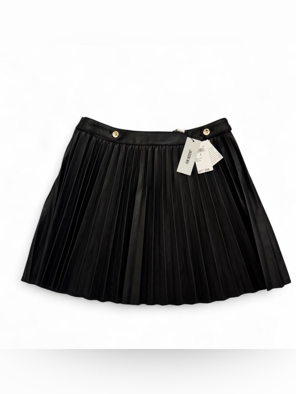 Jason Wu Pleated Faux Leather Mini Skirt